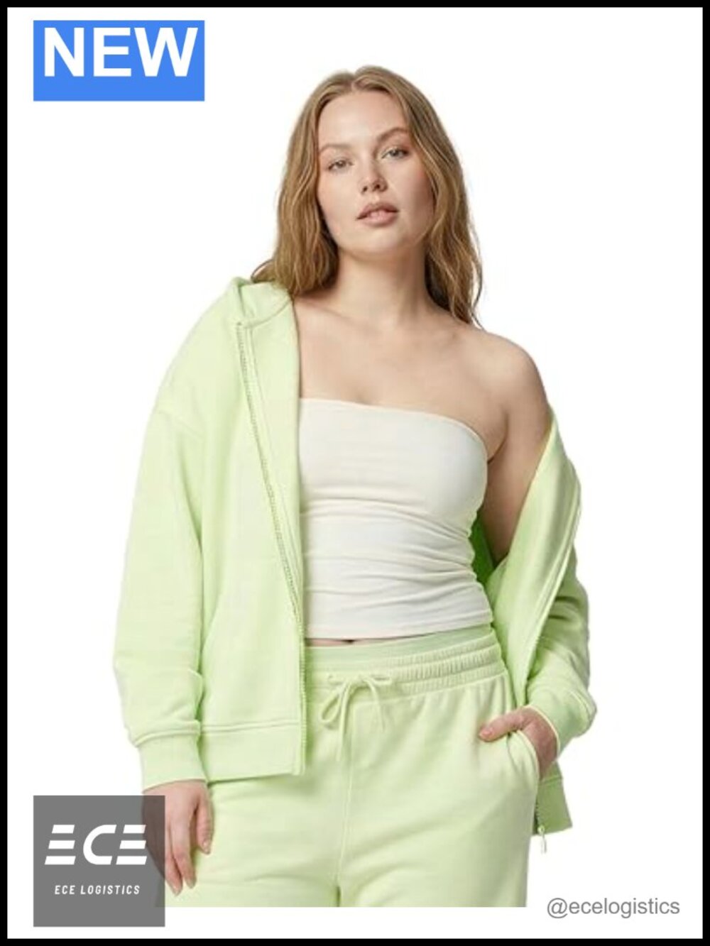 Oversized Zip Hoodie Sweatshirt Long Sleeve Ribbed Cuffs Cozy Fit